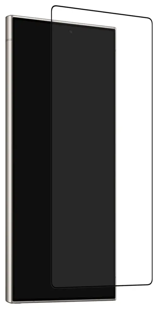 Puro Frame tempered glass for phone Samsung Galaxy S25 Ultra with Black Frame