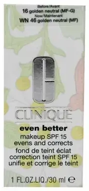 Clinique Even Better Makeup Broad Spectrum SPF 15, WN 46 Golden Neutral for Dry Combination and Combination Oily Skin - 1.0 Oz/30 Ml