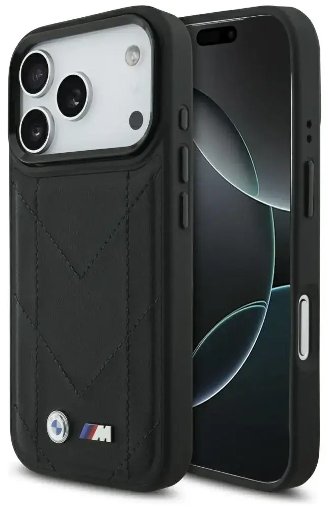 BMW M Quilted Logo чехол с поддержкой MagSafe для телефона iPhone 17 Pro черный