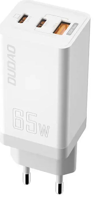 Dudao A7xsEU tīkla lādētājs | 65W | GaN | USB-C, USB-A | balts