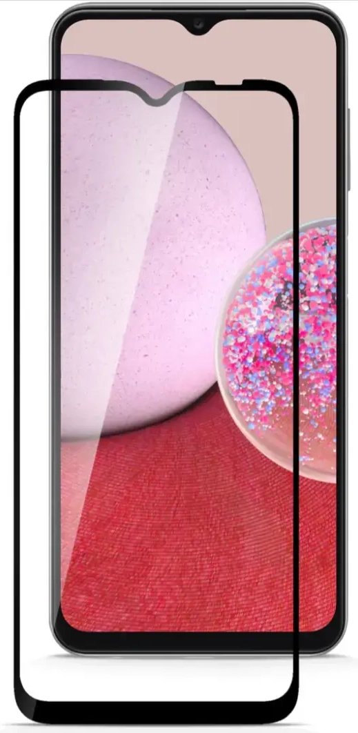 „Fusion“ pilnai apsaugotas 5D grūdintas stiklas telefonui „Samsung Galaxy A14 4G | A14 5G“, juodas