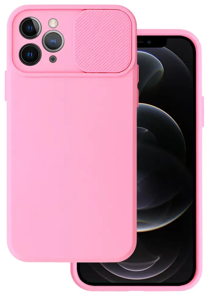 Camshield Soft telefono dėklas iPhone 11 Pro Max rožinis (su kameros apsauga)