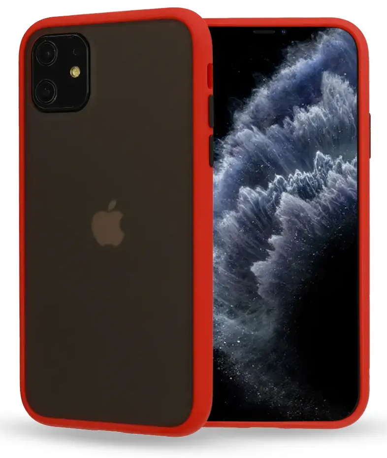 Vennus Color Button Bumper for Samsung Galaxy S21 Plus Red