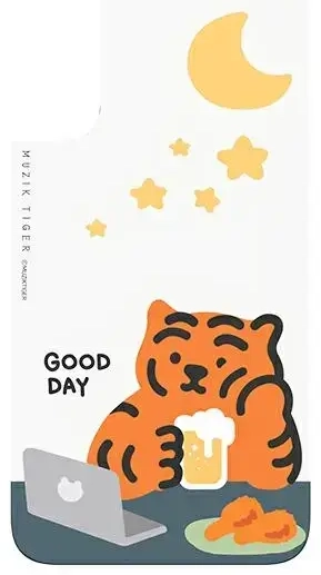 Panel Samsung GP-TOU021HOMOW do etui Frame Cover do Galaxy S22+ Muzik Tiger biały|white