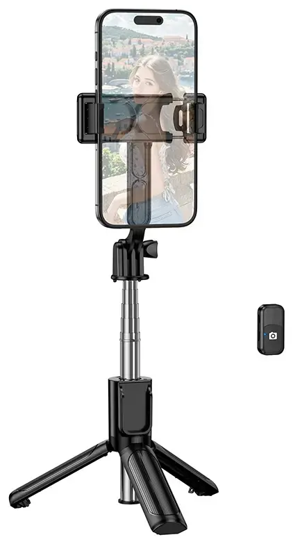 Borofone Selfie Stick BY14 Graceful bluetooth with tripod and remote control black