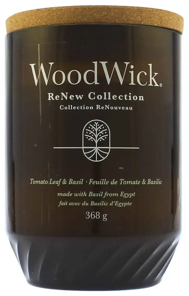 Žvakė WoodWick ReNew Tomato Leaf & Basil didelė 368 g