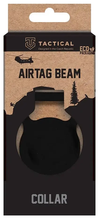 Tactical Airtag Beam Collar Black
