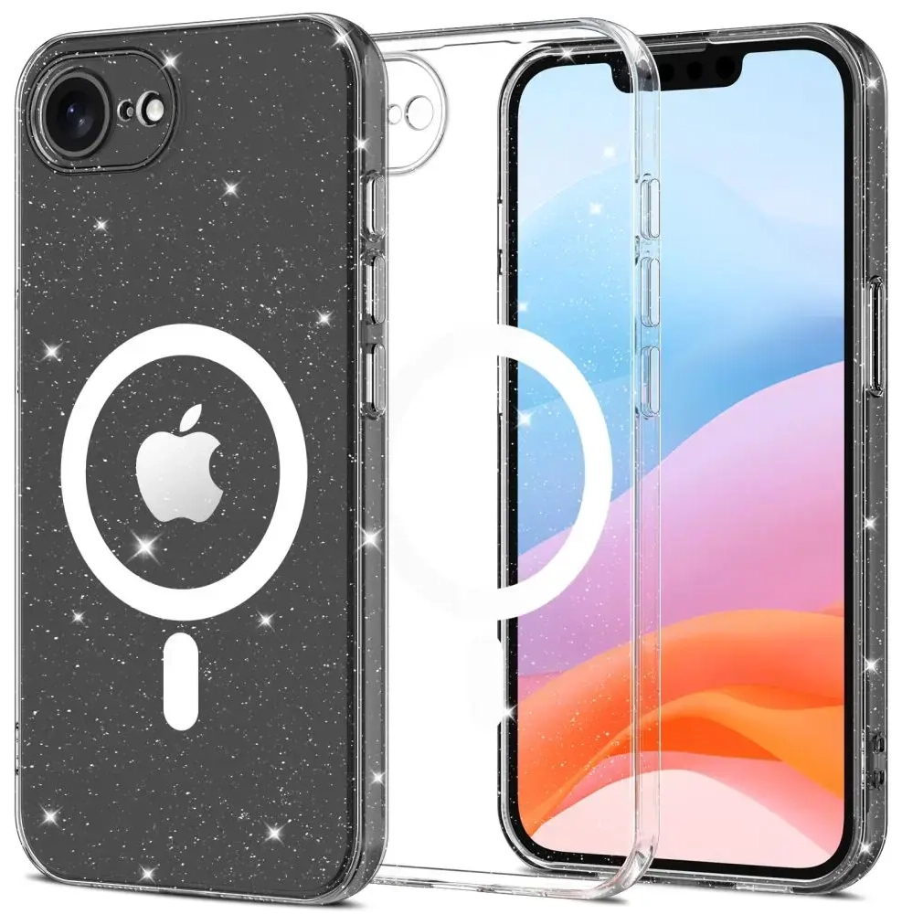 TECH-PROTECT FlexAir phone case for iPhone 16e glitter with MagSafe