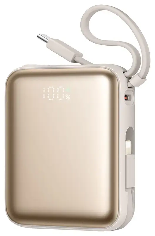 Joyroom JR-PBF27 išorinė baterija (powerbank) | 10 000 mAh | 22.5W | USB-C, Lightning | auksinis