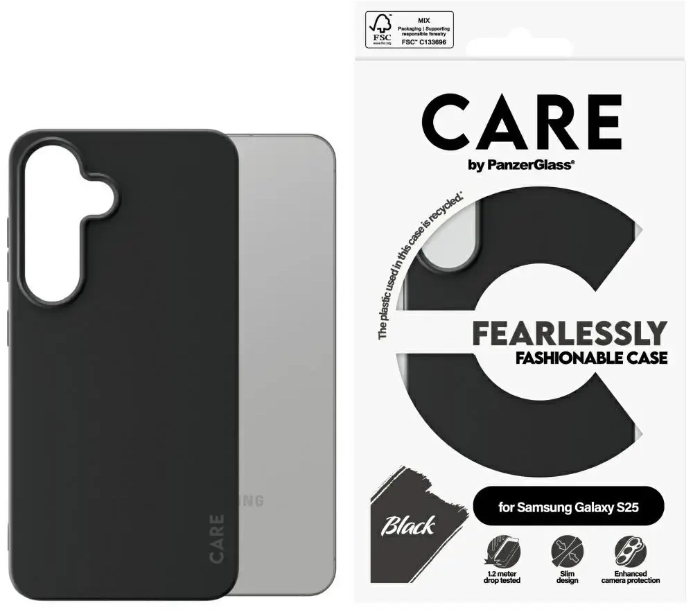 Etui CARE by PanzerGlass Fashion do       Samsung Galaxy S25 czarny