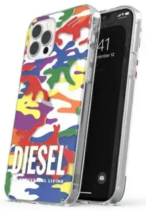 Diesel Clear Case Pride Camo AOPiPhone 12/12 Pro multikolor/colorful 44332