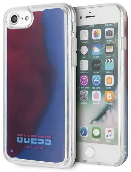 Guess GUHCI8GLCRE iPhone 7|8|SE 2020 czerwony|red hard case California Glow in the dark