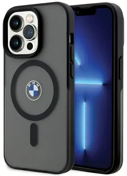 BMW BMHMP15LDSLK iPhone 15 Pro 6.1" tālruņa futrālis IML Signature MagSafe melns