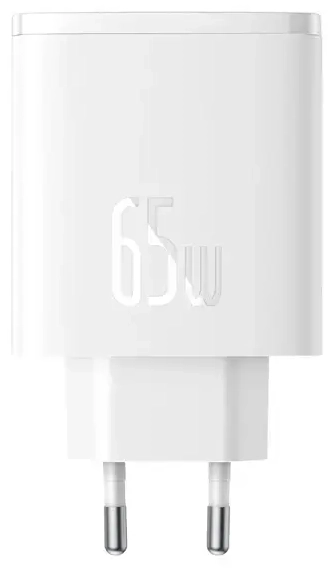 Baseus Cube Pro tīkla lādētājs | 65W | GaN | USB-C, USB-A | balts