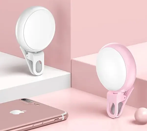USAMS Lampka LED do Selfie biały/whiteZB55D02 (US-ZB055)