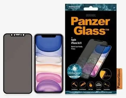PanzerGlass E2E Super+ (privatumo efektas) apsauginis stiklas telefonui iPhone XR | iPhone 11 juodas