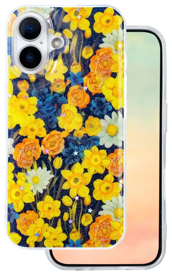 Glow Glam telefono dėklas iPhone 17 oranžinis