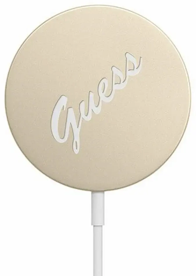 Guess GUCBMSVSLG Vintage Logo juhtmevaba laadija | Qi | Ühildub MagSafe'iga | 15W | kuldne
