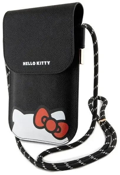 Hello Kitty Leather Hiding Kitty Cord bag - black