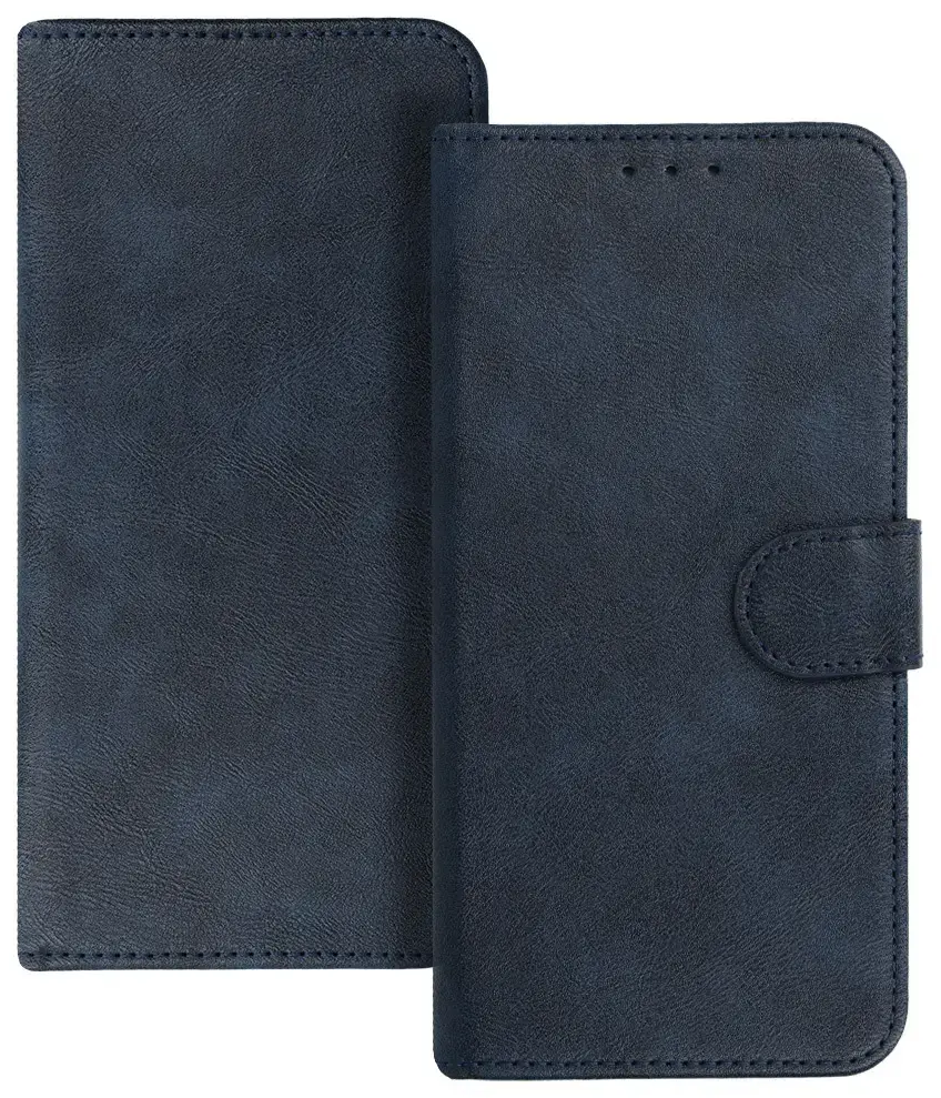 COMMON Universal Book Case (SIZE L) for Iphone 6 Plus/7 Plus/8 Plus/Xs Max/11 Pro Max/Samsung S20 FE/S21 FE/S10 Plus/A10/A32/A54/Xiaomi 12 Lite/Huawei P30 Pro navy