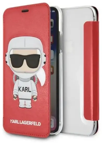 Karl Lagerfeld KLFLBKPXKSCORE iPhone X| XS bookcase czerwony|red Karl Space Cosmonaut