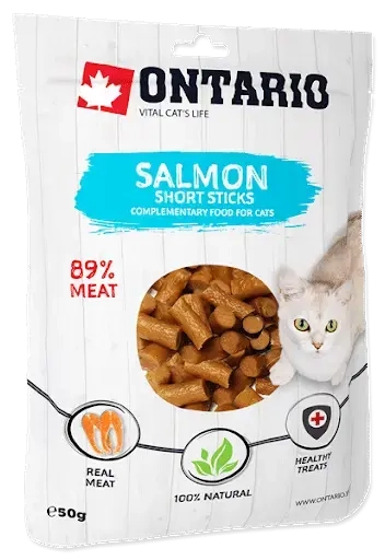 Gardumi kaķiem : Ontario Cat Salmon Short Sticks 50g.