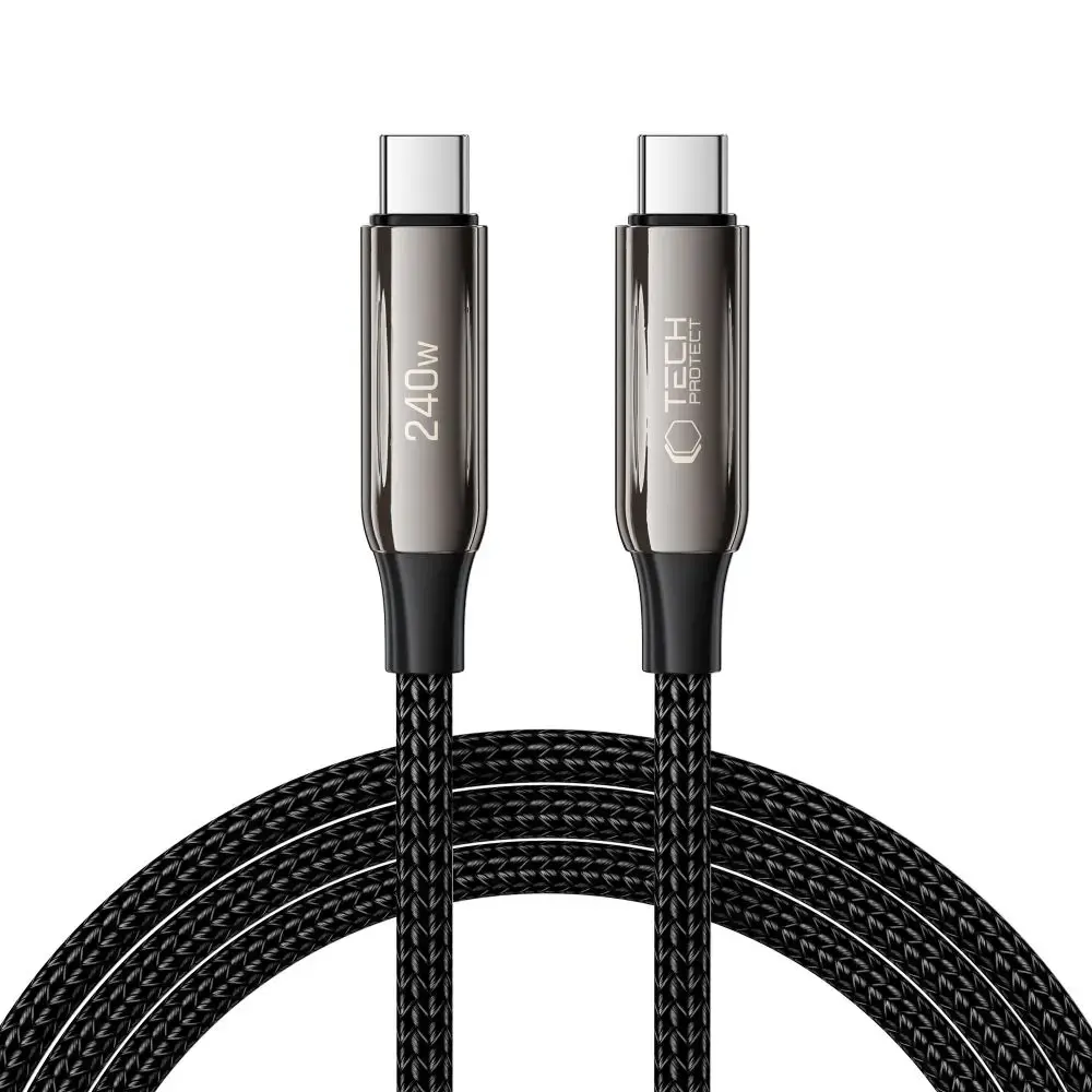 Tech-Protect UB10T Ultraboost data transfer and charging cable | USB-C to USB-C | 240W | 2m | black