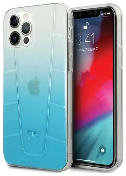 Mercedes MEHCP12MCLGBL iPhone 12|12 Pro 6,1" niebieski|blue hardcase Transparent Line