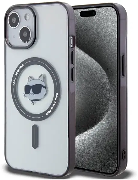 Karl Lagerfeld KLHMP15MHCHNOTK iPhone 15 Plus | 14 Plus 6.7" transparent hardcase IML Choupette`s Head MagSafe