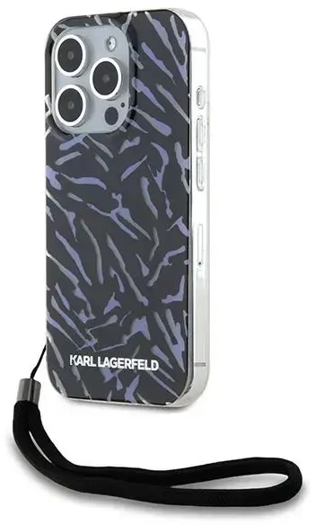 Karl Lagerfeld KLHCP15XHZBPKCCU iPhone 15 Pro Max 6.7" fioletowy|purple Zebra With Cord