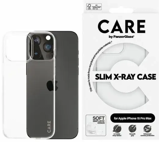 CARE by PanzerGlass Slim X-Ray Case iPhone 15 Pro Max 6,7" przezroczysty|transparent 1436