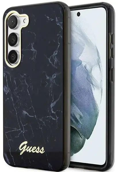 Guess GUHCS23MPCUMAK S23 +S916 czarny|black hardcase Marble