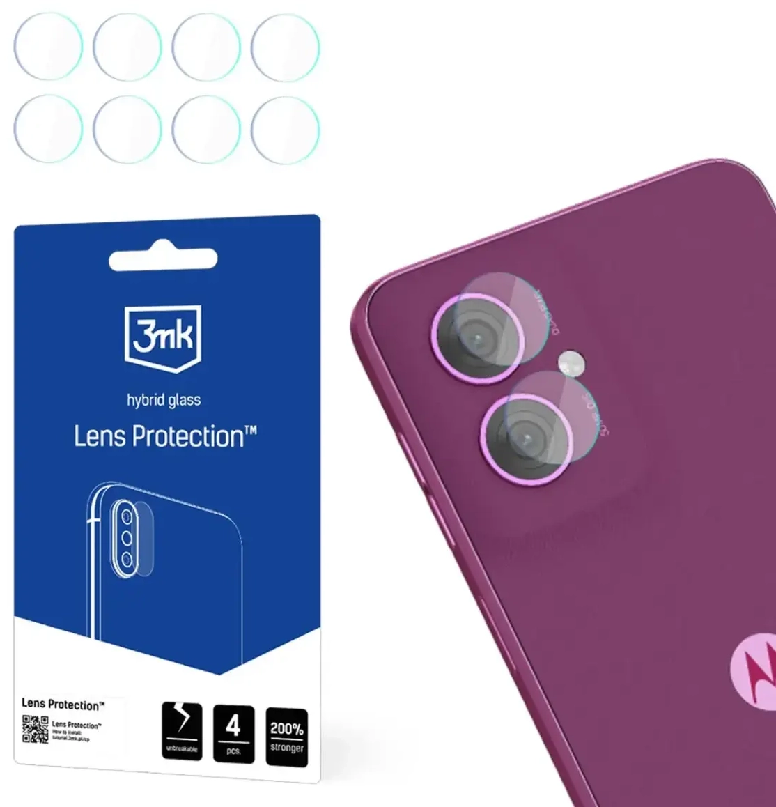 3mk Lens Protection Hybrid Camera Glass for Motorola Moto G55 5G