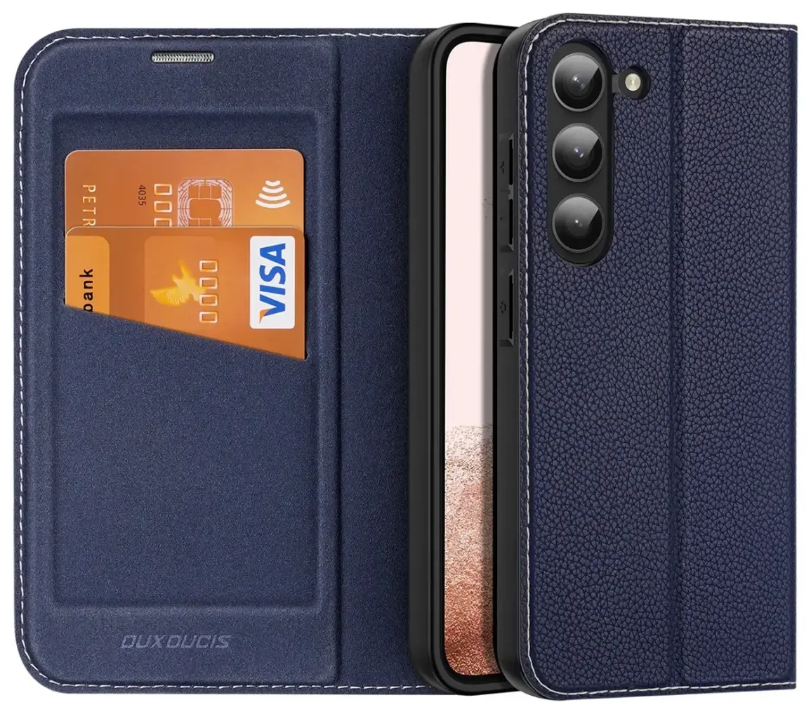 Dux Ducis Skin X2 case Samsung Galaxy S23+ flip case wallet stand blue