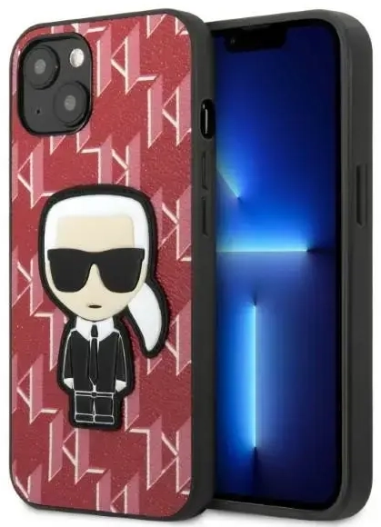 Karl Lagerfeld KLHCP13SPMNIKPI iPhone 13 mini 5,4" hardcase czerwony|red Monogram Ikonik Patch
