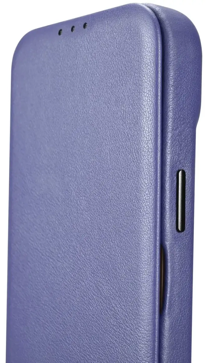 iCarer CE Premium Leather Folio Case iPhone 14 Plus Magnetic Flip Leather Folio Case MagSafe Light Purple (WMI14220715-LP)