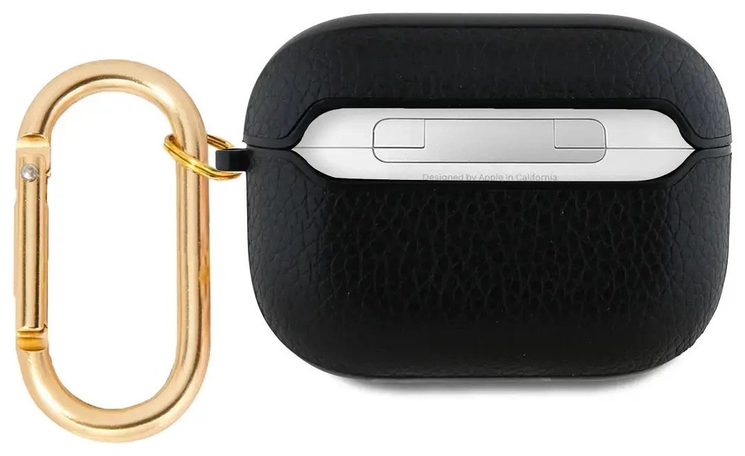 Чехол Guess PU Grained Classic Logo для AirPods Pro, черный