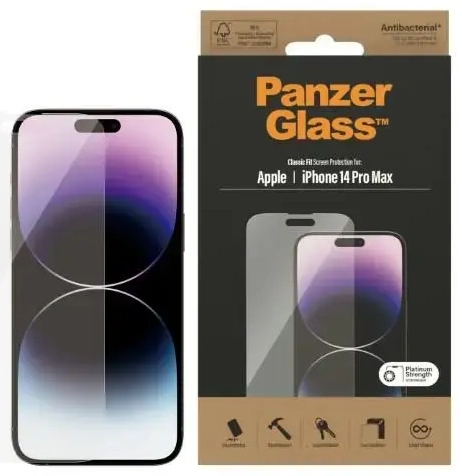 PanzerGlass Classic Fit aizsargstikls telefonam iPhone 14 Pro Max 6,7"