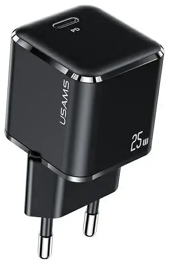 USAMS CC140TC01 tīkla lādētājs | 25W | PD3.0 | USB-C | melns