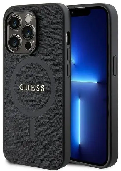 Guess GUHMP15XPSAHMCK iPhone 15 Pro Max 6.7" czarny|black hardcase Saffiano MagSafe