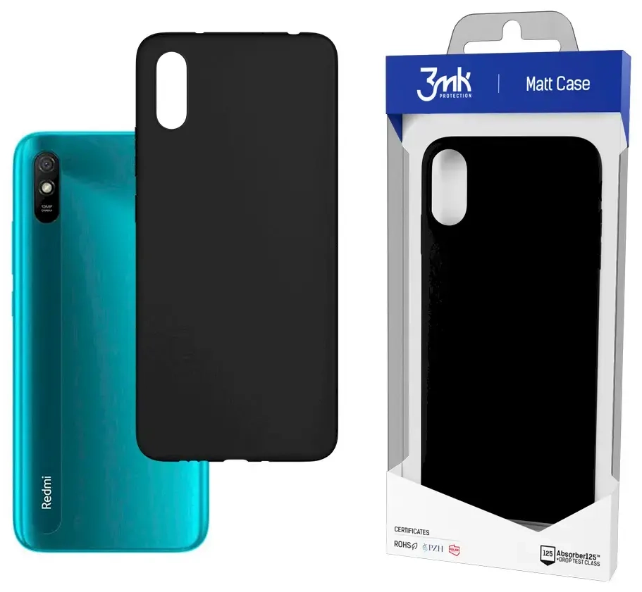 Xiaomi Redmi 9A|9AT - 3mk Matt Case juodas