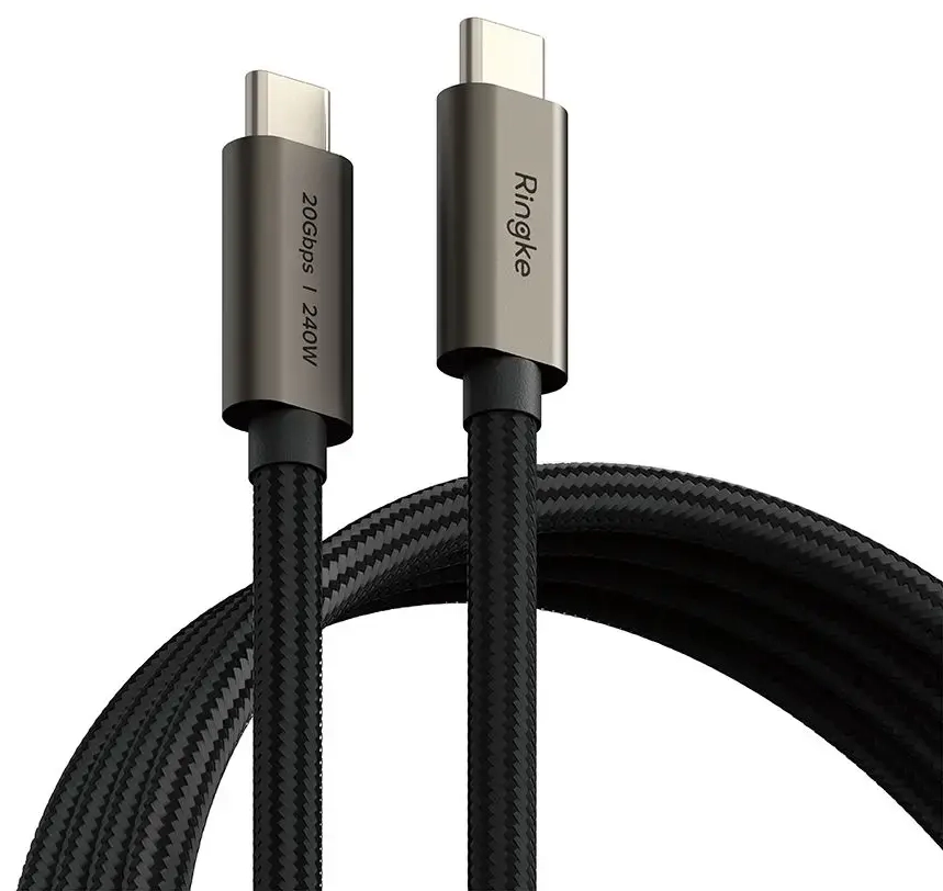 Ringke datu pārraides un uzlādes vads | 240W | 1m | melns