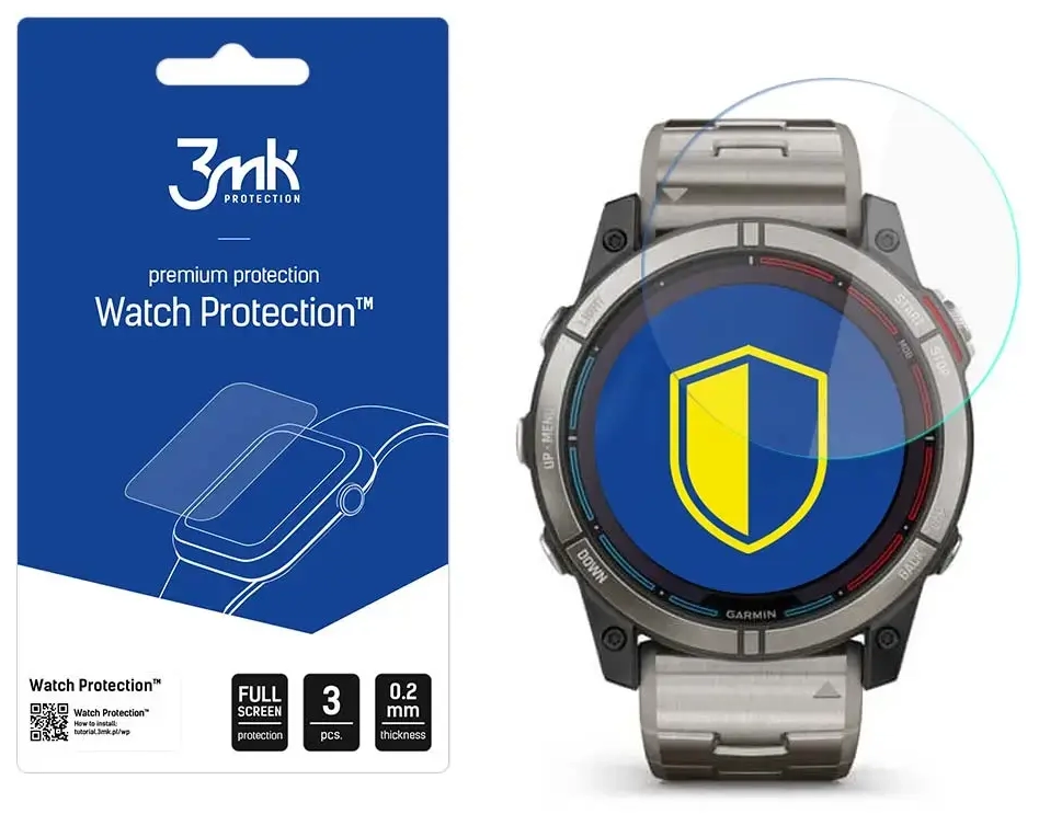 Garmin Quatix 7X - 3mk Watch Protection™ v. FlexibleGlass Lite screen protector