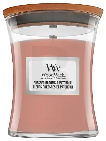 Woodwick Presuotos gėlės ir pačiuliai 275 g
