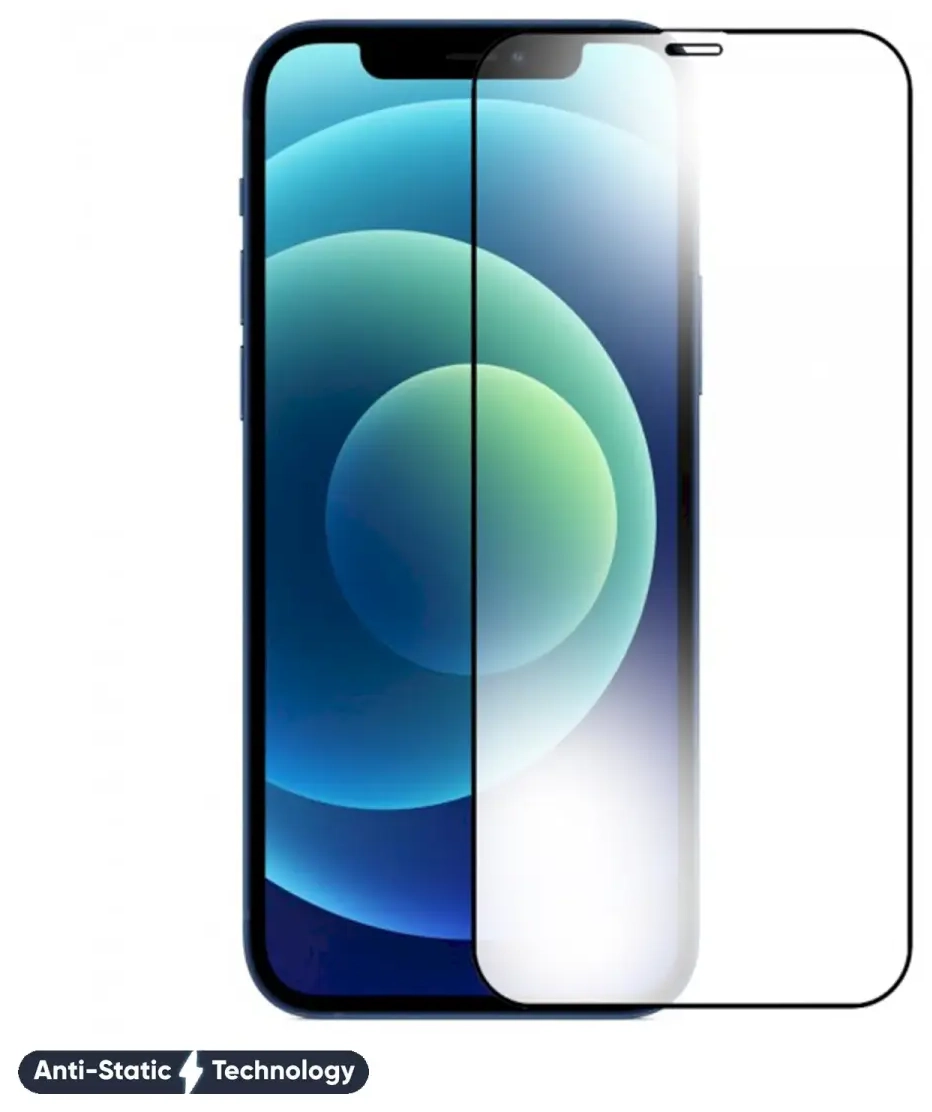 Fusion ESD 6D pretstatiska aizsargstikls telefonam iPhone 12 Pro melns