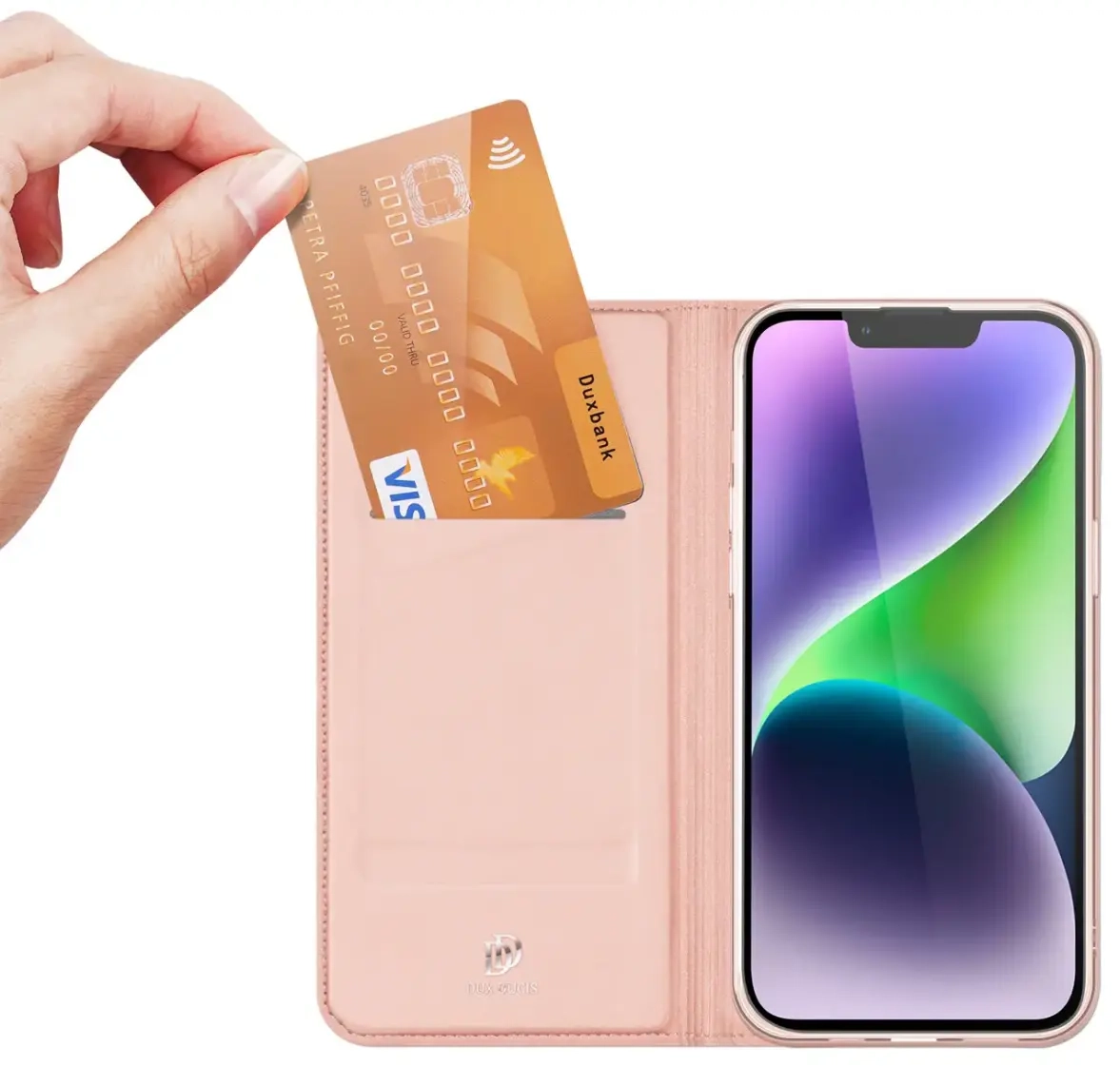 Dux Ducis Skin Pro Wallet Case for iPhone 15 Plus - Pink