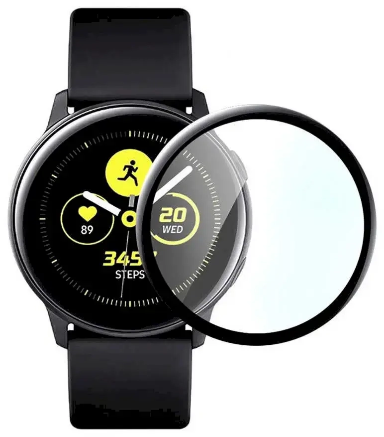 Fusion Nano 9H full coveraged glass for Samsung Galaxy Watch Active 2 44 mm black