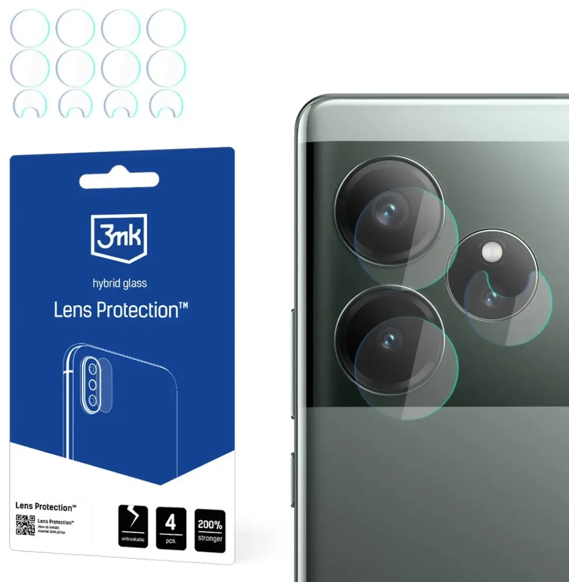 Hybrid Glass for Camera Lens 3mk Lens Protection for Realme GT 6T