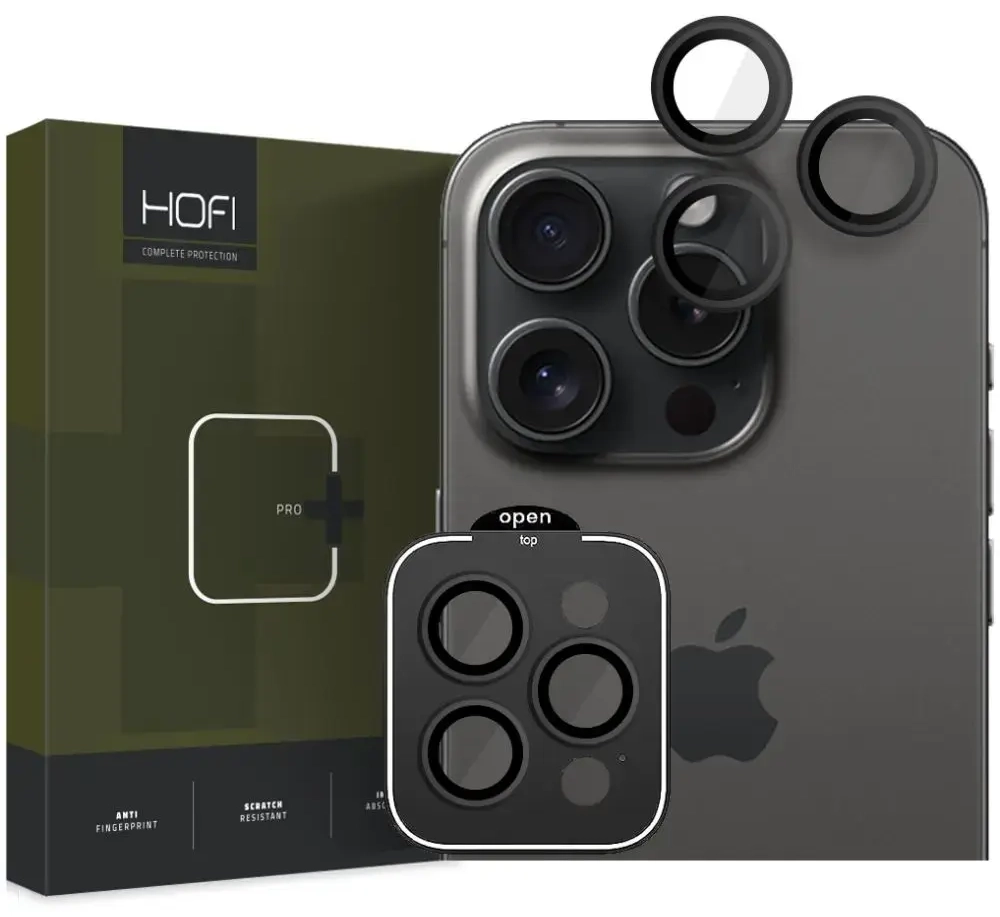 HOFI KAMERAS VĀCIŅŠ CAMRING PRO+ IPHONE 15 PRO | 15 PRO MAX MELNS