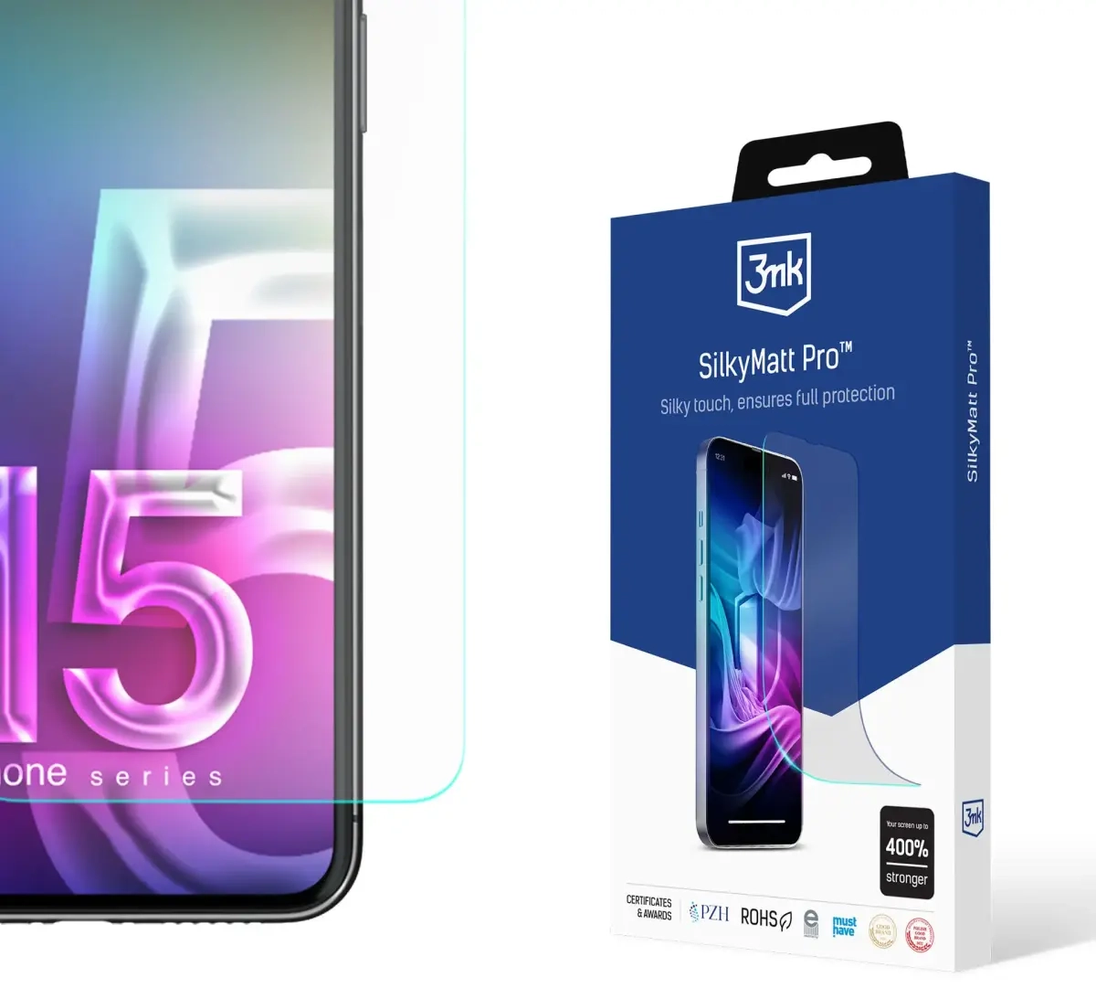 3mk Silky Matt Pro aizsargplēve telefona ekrānam iPhone 15 Pro